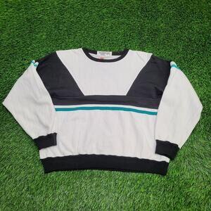 Vintage 90s MOD Wilson Tennis Sweatshirt L/XL 23x22 Cropped